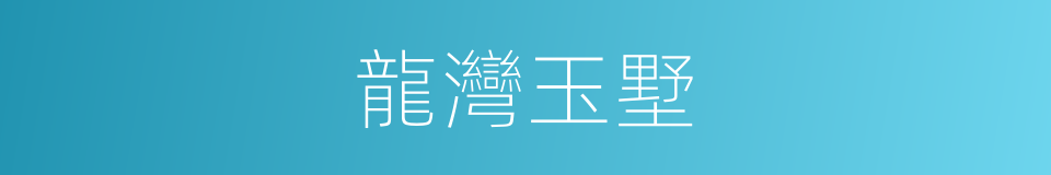 龍灣玉墅的同義詞