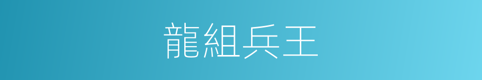 龍組兵王的同義詞