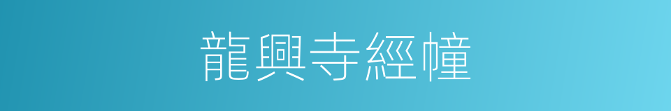 龍興寺經幢的同義詞