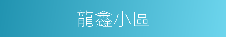 龍鑫小區的同義詞