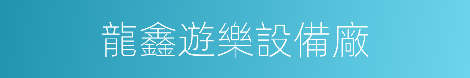 龍鑫遊樂設備廠的同義詞