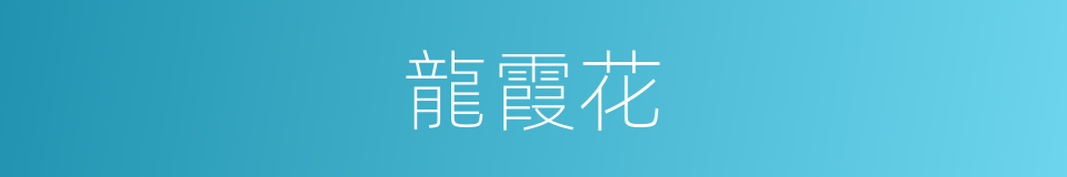 龍霞花的同義詞