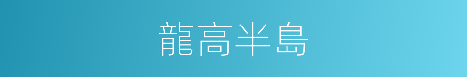 龍高半島的意思