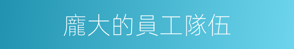 龐大的員工隊伍的同義詞