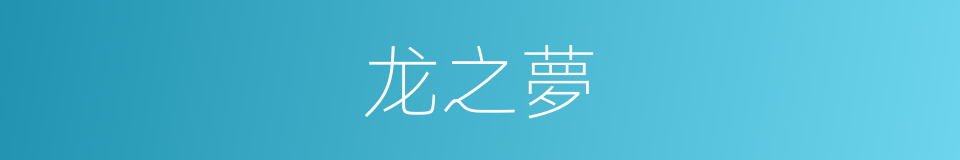 龙之夢的同義詞