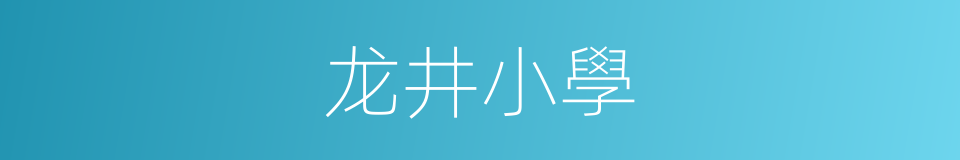 龙井小學的同義詞