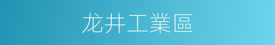 龙井工業區的同義詞