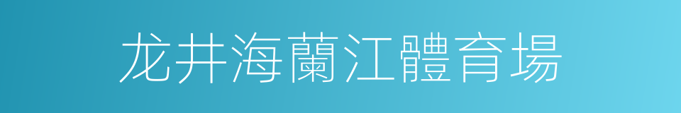龙井海蘭江體育場的同義詞