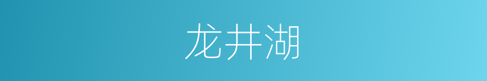 龙井湖的同义词