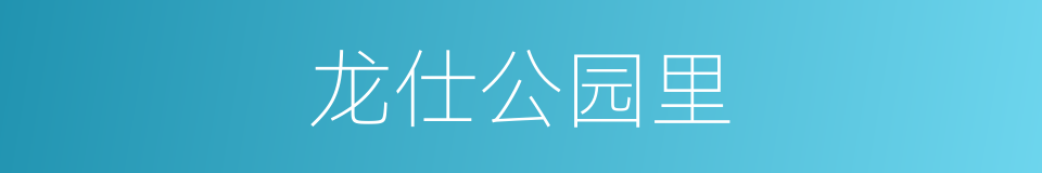 龙仕公园里的同义词