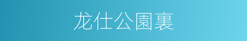龙仕公園裏的同義詞