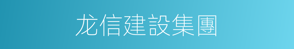 龙信建設集團的同義詞