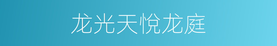 龙光天悅龙庭的同義詞