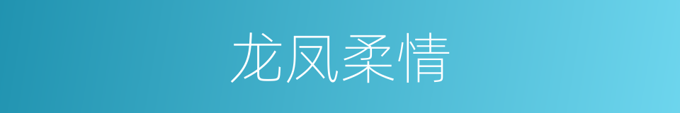 龙凤柔情的同义词