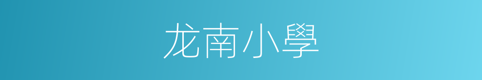 龙南小學的同義詞