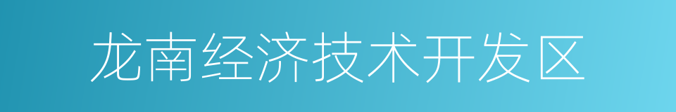 龙南经济技术开发区的同义词