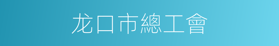 龙口市總工會的同義詞