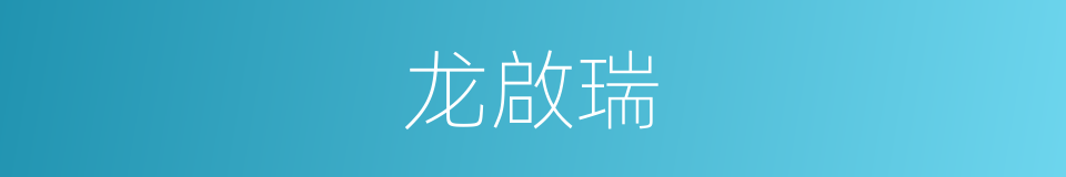 龙啟瑞的同義詞