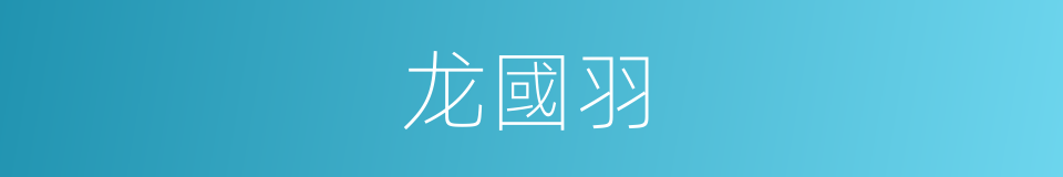 龙國羽的同義詞