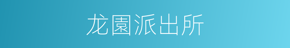 龙園派出所的同義詞