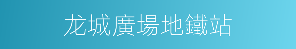 龙城廣場地鐵站的同義詞