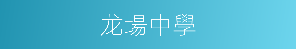 龙場中學的同義詞