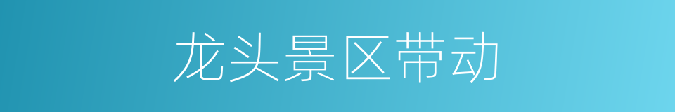 龙头景区带动的同义词