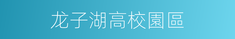龙子湖高校園區的同義詞