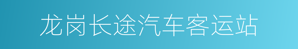 龙岗长途汽车客运站的同义词