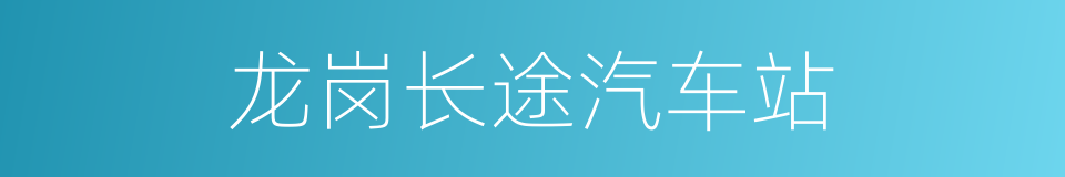 龙岗长途汽车站的同义词