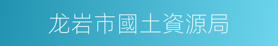 龙岩市國土資源局的同義詞