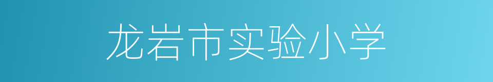 龙岩市实验小学的同义词