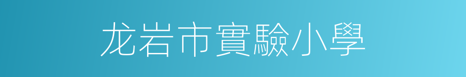 龙岩市實驗小學的同義詞