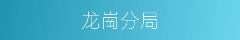 龙崗分局的同義詞