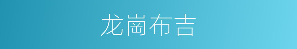 龙崗布吉的同義詞