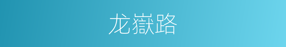 龙嶽路的同義詞