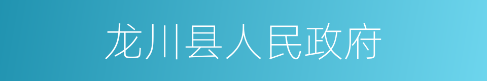 龙川县人民政府的同义词