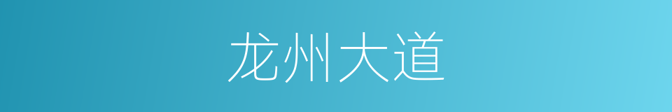 龙州大道的同义词