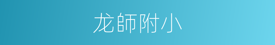 龙師附小的同義詞