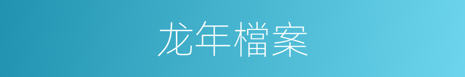 龙年檔案的同義詞