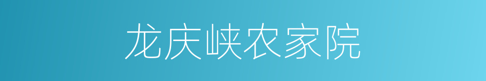 龙庆峡农家院的同义词
