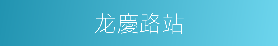 龙慶路站的同義詞
