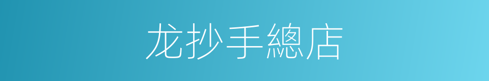龙抄手總店的同義詞