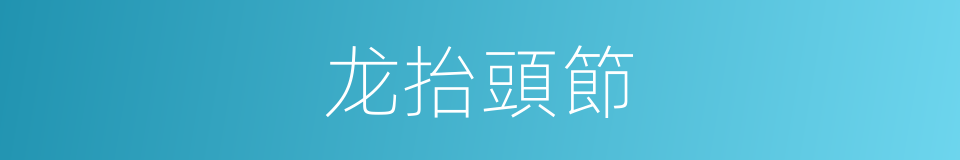 龙抬頭節的同義詞