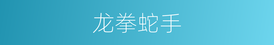 龙拳蛇手的同义词