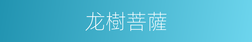 龙樹菩薩的同義詞