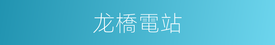 龙橋電站的同義詞