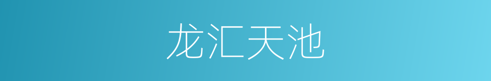 龙汇天池的同义词