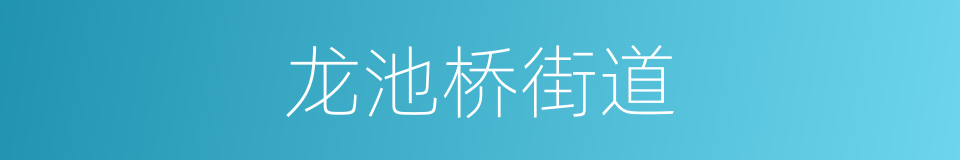 龙池桥街道的同义词