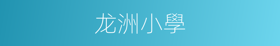 龙洲小學的同義詞